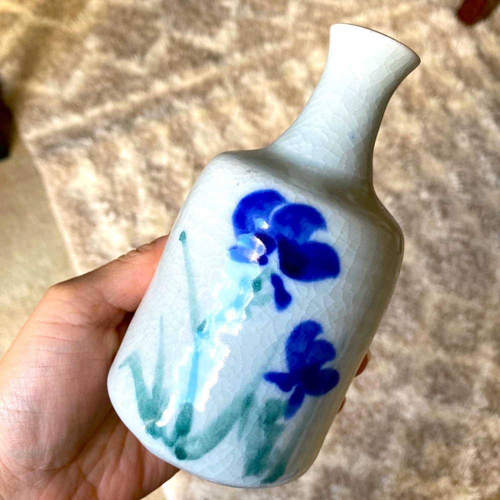 Antique Little Flower Vase with Crackle Finish